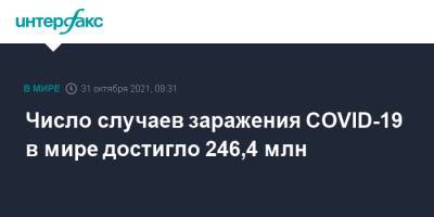 Джонс Хопкинс - Число случаев заражения COVID-19 в мире достигло 246,4 млн - interfax.ru - Москва - США - Бразилия - Индия