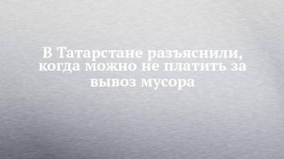 В Татарстане разъяснили, когда можно не платить за вывоз мусора - chelny-izvest.ru - респ. Татарстан