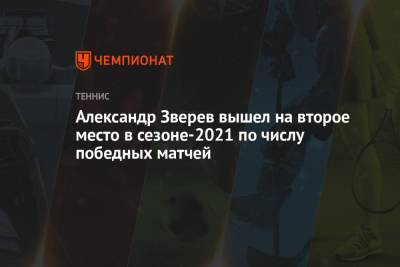 Стефанос Циципас - Даниил Медведев - Андрей Рублев - Александр Зверев - Каспер Рууд - Фрэнсис Тиафо - Норри Кэмерон - Александр Зверев вышел на второе место в сезоне-2021 по числу победных матчей - championat.com - Норвегия - Россия - Токио - Англия - Германия - Греция - Вена