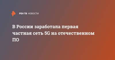 В России заработала первая частная сеть 5G на отечественном ПО - ren.tv - Россия - Сколково