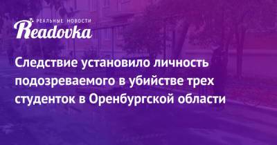 Александр Лазарев - Следствие установило личность подозреваемого в убийстве трех студенток в Оренбургской области - readovka.ru - Оренбургская обл.