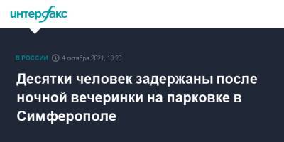 Десятки человек задержаны после ночной вечеринки на парковке в Симферополе - interfax.ru - Москва - Крым - Симферополь