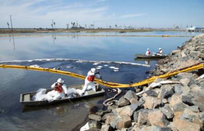 Джо Байден - Экологическая катастрофа в Калифорнии: в воду вылилось 126 000 галлонов сырой нефти (ВИДЕО) - enovosty.com - США - шт. Калифорния