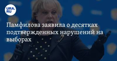 Элла Памфилова - Памфилова заявила о десятках подтвержденных нарушений на выборах - ura.news - Россия - Санкт-Петербург
