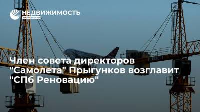 Член совета директоров "Самолета" Прыгунков возглавит "СПб Реновацию" - realty.ria.ru - Москва - Россия - Санкт-Петербург