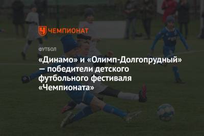 Андрей Панков - «Динамо» и «Олимп-Долгопрудный» — победители детского футбольного фестиваля «Чемпионата» - championat.com - Москва - Узбекистан - Иркутск - Новороссийск - Ташкент - Минусинск