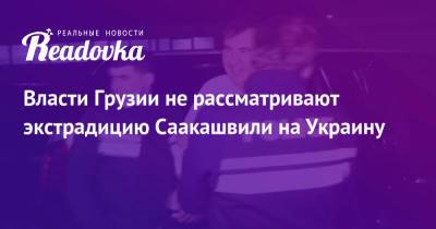 Михаил Саакашвили - Тея Цулукиани - Власти Грузии не рассматривают экстрадицию Саакашвили на Украину - readovka.ru - Украина - Грузия