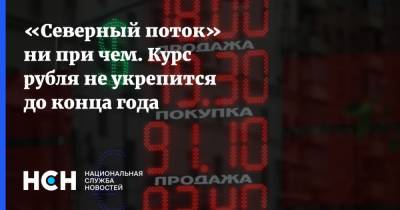 Наталья Мильчакова - «Северный поток» ни при чем. Курс рубля не укрепится до конца года - nsn.fm