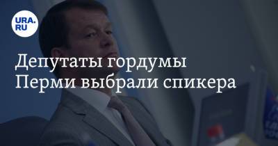 Депутаты гордумы Перми выбрали спикера - ura.news - Россия - Пермь - Пермский край