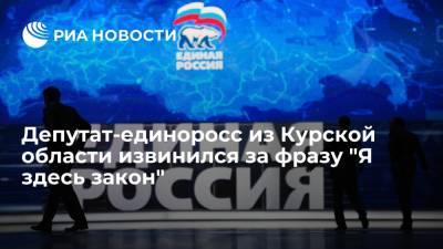 Александр Хинштейн - Депутат от "Единой России" из Курской области извинился за фразу "Я здесь закон" - ria.ru - Россия - Воронеж - Курская обл.