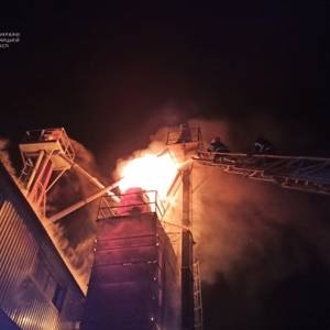 В Хмельницкой области пожар уничтожил 12 тонн зерна. Фото - reporter-ua.com - Хмельницкая обл.