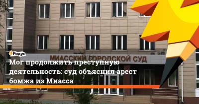 Мог продолжить преступную деятельность: суд объяснил арест бомжа из Миасса - ridus.ru - Челябинская обл.