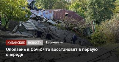 Алексей Копайгородский - Оползень в Сочи: что восстановят в первую очередь - kubnews.ru - Сочи