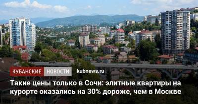 Такие цены только в Сочи: элитные квартиры на курорте оказались на 30% дороже, чем в Москве - kubnews.ru - Москва - Россия - Санкт-Петербург - Сочи - Краснодарский край - Калининград