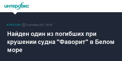 Найден один из погибших при крушении судна "Фаворит" в Белом море - interfax.ru - Москва - Мурманская обл.