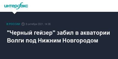 "Черный гейзер" забил в акватории Волги под Нижним Новгородом - interfax.ru - Москва - Нижегородская обл. - Нижний Новгород - район Балахнинский - республика Мордовия