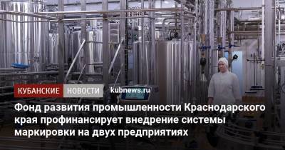 Иван Куликов - Фонд развития промышленности Краснодарского края профинансирует внедрение системы маркировки на двух предприятиях - kubnews.ru - Краснодарский край