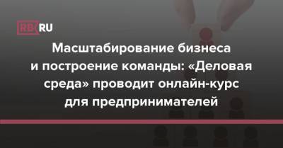 Масштабирование бизнеса и построение команды: «Деловая среда» проводит онлайн-курс для предпринимателей - rb.ru - Россия