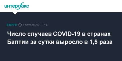 Число случаев COVID-19 в странах Балтии за сутки выросло в 1,5 раза - interfax.ru - Москва - Эстония - Литва - Латвия