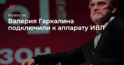 Валерий Гаркалин - Валерия Гаркалина подключили к аппарату ИВЛ - tvrain.ru - Санкт-Петербург