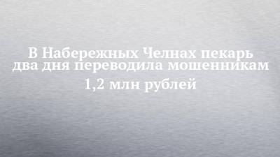 В Набережных Челнах пекарь два дня переводила мошенникам 1,2 млн рублей - chelny-izvest.ru - Россия - Украина - Набережные Челны