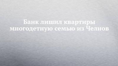 Банк лишил квартиры многодетную семью из Челнов - chelny-izvest.ru
