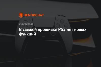 В свежей прошивке PS5 нет новых функций - championat.com