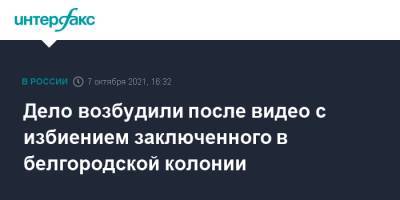 Дело возбудили после видео с избиением заключенного в белгородской колонии - interfax.ru - Москва - Россия - Белгородская обл.