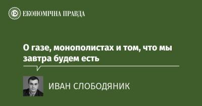 О газе, монополистах и том, что мы завтра будем есть - epravda.com.ua - Украина - Продовольствие