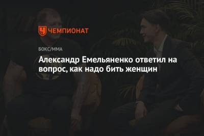Александр Емельяненко - Александр Емельяненко ответил на вопрос, как надо бить женщин - championat.com - Голландия - Амстердам