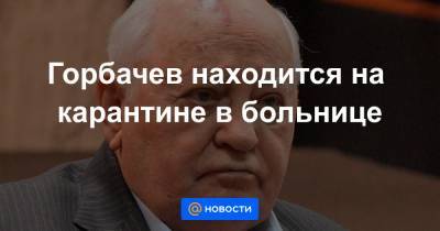 Михаил Горбачев - Горбачев находится на карантине в больнице - news.mail.ru - Россия - Литва - Вильнюс