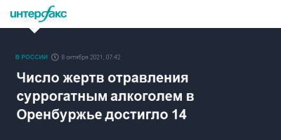 Число жертв отравления суррогатным алкоголем в Оренбуржье достигло 14 - interfax.ru - Москва - Оренбургская обл.