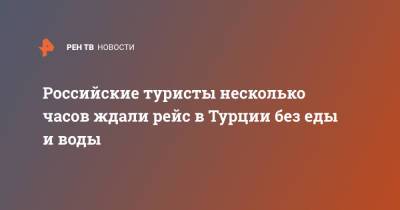 Российские туристы несколько часов ждали рейс в Турции без еды и воды - ren.tv - Турция - Тюмень