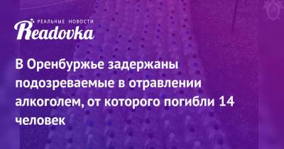 В Оренбуржье задержаны подозреваемые в отравлении алкоголем, от которого погибли 14 человек - readovka.news - Россия - Оренбургская обл.