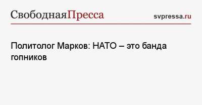 Владимир Путин - Сергей Марков - Политолог Марков: НАТО — это банда гопников - svpressa.ru - Россия - США - Турция