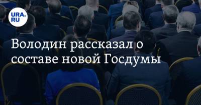 Вячеслав Володин - Володин рассказал о составе новой Госдумы - ura.news - Россия
