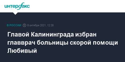 Главой Калининграда избран главврач больницы скорой помощи Любивый - interfax.ru - Москва - Россия - Калининград