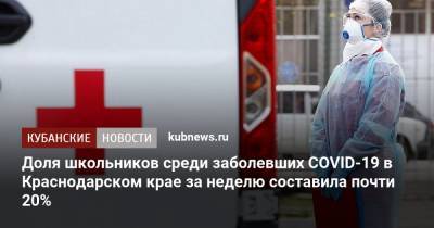 Доля школьников среди заболевших COVID-19 в Краснодарском крае за неделю составила почти 20% - kubnews.ru - Краснодарский край