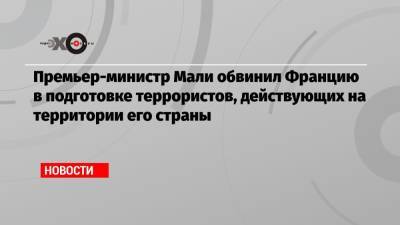 Премьер-министр Мали обвинил Францию в подготовке террористов, действующих на территории его страны - echo.msk.ru - Франция - Мали