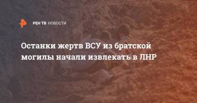 Останки жертв ВСУ из братской могилы начали извлекать в ЛНР - ren.tv - ЛНР - Луганск - Донбасс