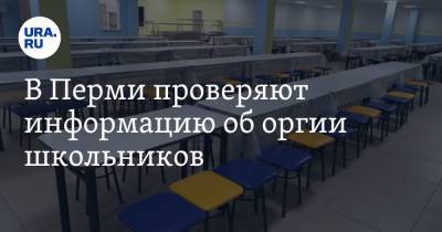 В Перми проверяют информацию об оргии школьников - ura.news - Москва - Пермь - Пермский край