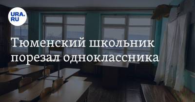 Тюменский школьник порезал одноклассника - ura.news - Тюмень
