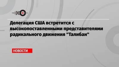 Делегация США встретится с высокопоставленными представителями радикального движения «Талибан» - echo.msk.ru - Россия - США - Афганистан - Катар - Доха