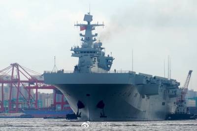 В Китае показали изображения новейшего вертолётоносца Type 075 LHD Guangxi - topwar.ru - Китай - Twitter