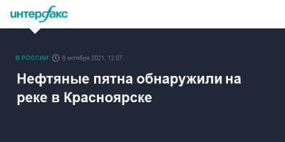 Нефтяные пятна обнаружили на реке в Красноярске - interfax.ru - Москва - Красноярск