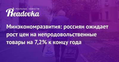Минэкономразвития: россиян ожидает рост цен на непродовольственные товары на 7,2% к концу года - readovka.news - Россия
