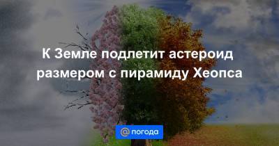 К Земле подлетит астероид размером с пирамиду Хеопса - news.mail.ru