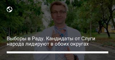 Сергей Козырь - Выборы в Раду. Кандидаты от Слуги народа лидируют в обоих округах - liga.net - Украина - Черкасская обл. - Херсонская обл.