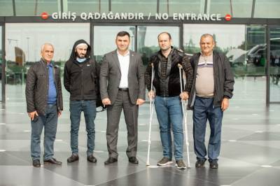 Кямран Алиев - Еще одна группа участников Отечественной войны Азербайджана вернулась на родину после лечения в Турции (ФОТО) - trend.az - Турция - Азербайджан