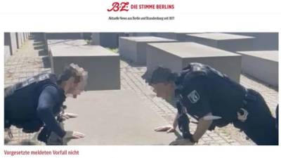 Шок в Берлине: полицейские отжимались на памятниках жертвам Катастрофы - vesty.co.il - Израиль - Берлин - Berlin
